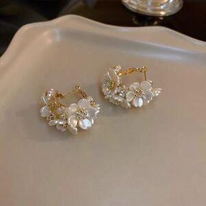 Maxpower (2pc) Koren Light Luxury Pink Tulip Flower Pearl Stud Earrings For Women Korean Maxpower (2pc) Koren Light Luxury Pink Tulip Flower Pearl Stud Earrings For Women Korean