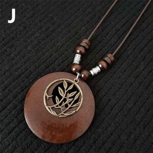 Maxpower (J) 1pc Leaves Long Chain Choker Beaded Pendant Wooden Necklace Gift Ethnic Styl Maxpower (J) 1pc Leaves Long Chain Choker Beaded Pendant Wooden Necklace Gift Ethnic Styl