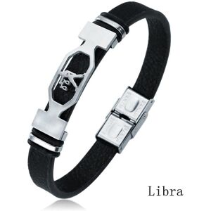 Maxpower (libra) Charm Jewelry 12 Constellations Stainless Steel Leather Cuff Bracelet Me Maxpower (libra) Charm Jewelry 12 Constellations Stainless Steel Leather Cuff Bracelet Me