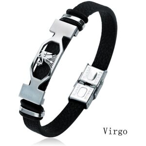 Maxpower (virgo) Charm Jewelry 12 Constellations Stainless Steel Leather Cuff Bracelet Me Maxpower (virgo) Charm Jewelry 12 Constellations Stainless Steel Leather Cuff Bracelet Me