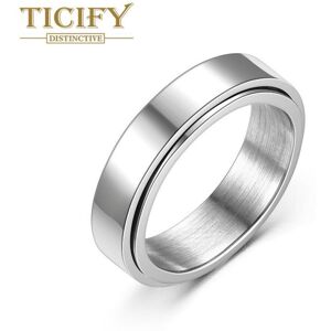 Maxpower (silver, 5) Rotating Dynamic Titanium Steel Ring Ring Women's Minimalist Ri Maxpower (silver, 5) Rotating Dynamic Titanium Steel Ring Ring Women's Minimalist Ri