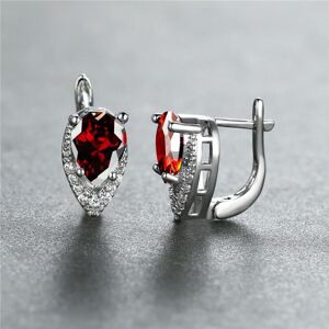 Maxpower (silver,red) 2022 New Geometric Teardrop Cut Green Stone Earrings Temperament Lo Maxpower (silver,red) 2022 New Geometric Teardrop Cut Green Stone Earrings Temperament Lo