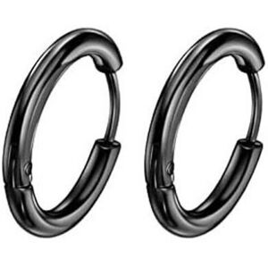 Maxpower (black, 10mm) Unisex Hoop Earrings Gold Silver Color Colorful Round Ear Rings Fo Maxpower (black, 10mm) Unisex Hoop Earrings Gold Silver Color Colorful Round Ear Rings Fo