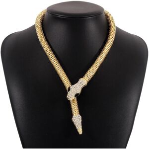 Maxpower (gold) Exaggerated Snake-shaped Necklace Punk Personality Hip-hop Style Accessor Maxpower (gold) Exaggerated Snake-shaped Necklace Punk Personality Hip-hop Style Accessor