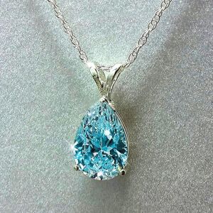 Maxpower (ocean blue, XL744) Cao Shi Fashion Zircon Pear-shaped Pendant Necklace For Wome Maxpower (ocean blue, XL744) Cao Shi Fashion Zircon Pear-shaped Pendant Necklace For Wome