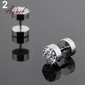 Maxpower (silver) Fantastic Barbell Punk Stainless Steel Men Ear Stud Earrings Jewelry 2 Maxpower (silver) Fantastic Barbell Punk Stainless Steel Men Ear Stud Earrings Jewelry 2
