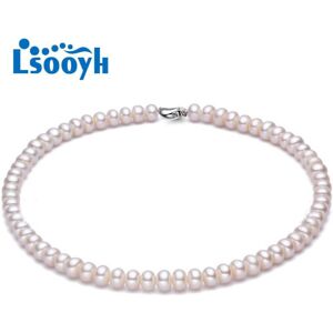Maxpower (white) Lsooyh White Natural Freshwater Pearl Necklace For Women 8-9mm Pearl Jew Maxpower (white) Lsooyh White Natural Freshwater Pearl Necklace For Women 8-9mm Pearl Jew