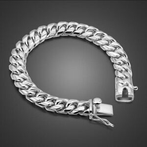 Maxpower (as the picture, 20cm) Classic Italy Men 's Bracelets 100 %925 Sterling Sil Maxpower (as the picture, 20cm) Classic Italy Men 's Bracelets 100 %925 Sterling Sil