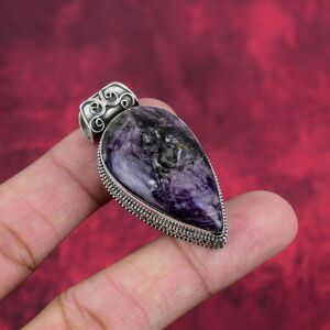 Maxpower (purple, 1.93 Inches) Charoite Handmade Gemstone Pendant, 925 Solid Sterling Sil Maxpower (purple, 1.93 Inches) Charoite Handmade Gemstone Pendant, 925 Solid Sterling Sil