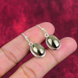 Maxpower (golden, 1.50 Inches) Golden Pyrite Earrings Handmade Gemstone Jewelry, 925 Soli Maxpower (golden, 1.50 Inches) Golden Pyrite Earrings Handmade Gemstone Jewelry, 925 Soli
