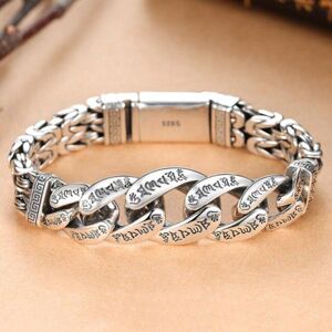 Maxpower (as the picture, 18cm) New Silver Jewelry Men's Bracelet Personality Domine Maxpower (as the picture, 18cm) New Silver Jewelry Men's Bracelet Personality Domine