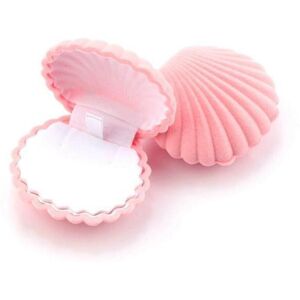 Maxpower (Pink) Shell Shape Velvet Jewelry Box Wedding Engagement Ring Box for Earrings N Maxpower (Pink) Shell Shape Velvet Jewelry Box Wedding Engagement Ring Box for Earrings N