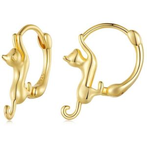Maxpower (gold) Wostu Real 925 Sterling Silver Black Cute Cat Stud Earrings For Women Fin Maxpower (gold) Wostu Real 925 Sterling Silver Black Cute Cat Stud Earrings For Women Fin