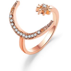 Maxpower (rose gold, 1 pcs) Ethnic Style Star Moon Open Ring Maxpower (rose gold, 1 pcs) Ethnic Style Star Moon Open Ring