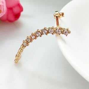 Maxpower (gold, Right Ear) Rhinestones Ear Clip Ear Bone Earrings Clips Piercing Single E Maxpower (gold, Right Ear) Rhinestones Ear Clip Ear Bone Earrings Clips Piercing Single E