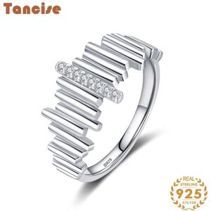 Maxpower (silver, 9) Tancise Classic 925 Sterling Silver Zircon Ring Ladies Jewelry Wedd Maxpower (silver, 9) Tancise Classic 925 Sterling Silver Zircon Ring Ladies Jewelry Wedd