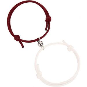 konhill (As show, One size) 2PCS Magnetic Couple Bracelet for Women Men Mutual Attractio konhill (As show, One size) 2PCS Magnetic Couple Bracelet for Women Men Mutual Attractio