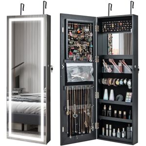 Costway 120cm LED Mirror Jewelry Cabinet Door Wall Mounted Full Length Mirror Costway 120cm LED Mirror Jewelry Cabinet Door Wall Mounted Full Length Mirror