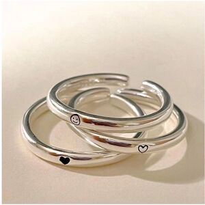 Unbranded (White Heart) Elegantly Crafted Adjustable Open Heart Ring For Women Unique Desi Unbranded (White Heart) Elegantly Crafted Adjustable Open Heart Ring For Women Unique Desi