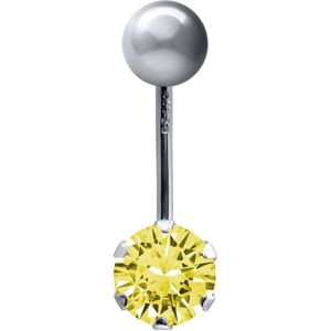 (9ct White gold, Yellow) Jewelco London Ladies 9ct Yellow Gold 6mm Cubic Zirconi (9ct White gold, Yellow) Jewelco London Ladies 9ct Yellow Gold 6mm Cubic Zirconi