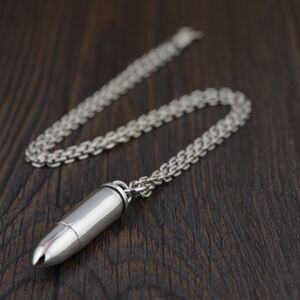Unbranded S925 Sterling Silver Bullet Style Open Pendant Tag Charm Silver & Gawu Box Penda Unbranded S925 Sterling Silver Bullet Style Open Pendant Tag Charm Silver & Gawu Box Penda