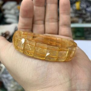 Unbranded Natural Yellow Citrine Stone Beads Bracelet Gemstone Jewelry Bangle For Women Fo Unbranded Natural Yellow Citrine Stone Beads Bracelet Gemstone Jewelry Bangle For Women Fo