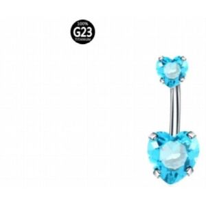 Unbranded G23 Titanium Crystal Belly Button Piercing Set, 6-14mm, 14G Heart & CZ Navel Rin Unbranded G23 Titanium Crystal Belly Button Piercing Set, 6-14mm, 14G Heart & CZ Navel Rin