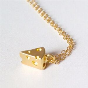 Unbranded NM021 Personality Cheese Pendant Alloy Chain Necklace Jewelry Unbranded NM021 Personality Cheese Pendant Alloy Chain Necklace Jewelry