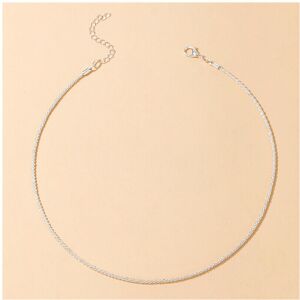 Unbranded Silver Chains Choker Necklace for Women Charming Clavicle Chain Female Party Jew Unbranded Silver Chains Choker Necklace for Women Charming Clavicle Chain Female Party Jew