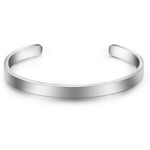 Unbranded Silver Cuff Bangle for Man and Women 316L Stainless Steel Punk Bangle Bracelet T Unbranded Silver Cuff Bangle for Man and Women 316L Stainless Steel Punk Bangle Bracelet T