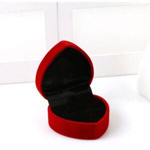 Unbranded Red Heart-Shaped Velvet Ring Box for Wedding Jewelry Display, 4.8x4.8x3.5 cm (Bl Unbranded Red Heart-Shaped Velvet Ring Box for Wedding Jewelry Display, 4.8x4.8x3.5 cm (Bl