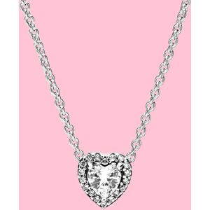 Unbranded 925 Sterling Silver Elevated Heart Necklace for Women Jewelry Birthday Anniversa Unbranded 925 Sterling Silver Elevated Heart Necklace for Women Jewelry Birthday Anniversa