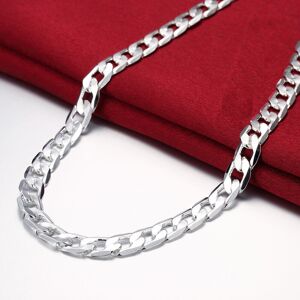 Unbranded 925 Sterling Silver Men's Necklace Classic 12MM Cuban Chain 18-30 Inch Charm Hig Unbranded 925 Sterling Silver Men's Necklace Classic 12MM Cuban Chain 18-30 Inch Charm Hig