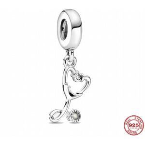 Unbranded Silver 925 Stethoscope Pendant Sparkling Nurse Cap Charm Bead Fit Bracelet DIY J Unbranded Silver 925 Stethoscope Pendant Sparkling Nurse Cap Charm Bead Fit Bracelet DIY J
