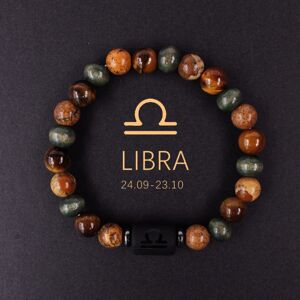 Unbranded (libra) Zodiac Couple Handmade Tiger Eye Beaded Bracelet with 12 Horoscope Signs Unbranded (libra) Zodiac Couple Handmade Tiger Eye Beaded Bracelet with 12 Horoscope Signs
