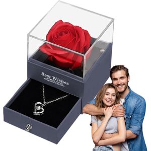 Unbranded (Black) Rose Necklace Box Small Jewelry Storage Organizer,Valentine's Day Hear Unbranded (Black) Rose Necklace Box Small Jewelry Storage Organizer,Valentine's Day Hear