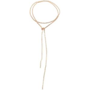 Unbranded Necklace Or Rhinestone Tennis Chain Sparkly Lariat Necklace Crystal Long Tie Cho Unbranded Necklace Or Rhinestone Tennis Chain Sparkly Lariat Necklace Crystal Long Tie Cho