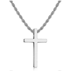 Unbranded (22 Inches, Silver) Cross Necklace for Men,Stainless Steel Black Silver Gold Cro Unbranded (22 Inches, Silver) Cross Necklace for Men,Stainless Steel Black Silver Gold Cro