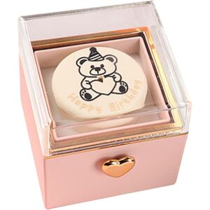 Unbranded (Pink) Ring Boxes - Bear Cake Proposal Ring Holder - Reversible Jewelry Accessor Unbranded (Pink) Ring Boxes - Bear Cake Proposal Ring Holder - Reversible Jewelry Accessor