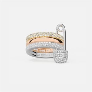 Unbranded (54, Silver White/Yellow/Rose Gold) APM Monaco Three Ring Pin Ring Gold Rose Gol Unbranded (54, Silver White/Yellow/Rose Gold) APM Monaco Three Ring Pin Ring Gold Rose Gol