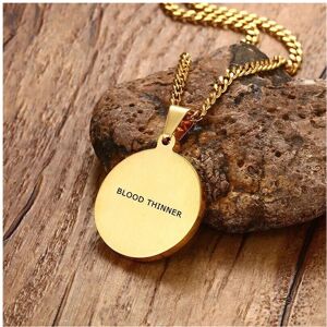 Unbranded (TYPE 2 DIABETES, Gold) Cubic Zirconia Medical Alert Pendant Men Necklace 24'' P Unbranded (TYPE 2 DIABETES, Gold) Cubic Zirconia Medical Alert Pendant Men Necklace 24'' P