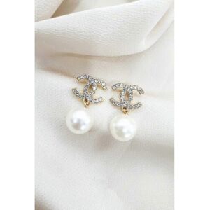 Unbranded Fashion Earrings Jewelry Pearl Stone Chan Earrings Gold 12mm Unbranded Fashion Earrings Jewelry Pearl Stone Chan Earrings Gold 12mm