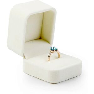 Unbranded (As show, One size) (A)White Velvet Jewelry Storage Box Gift Box for Wedding,Val Unbranded (As show, One size) (A)White Velvet Jewelry Storage Box Gift Box for Wedding,Val