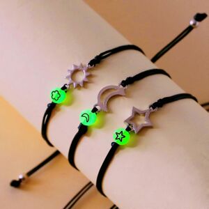 Unbranded (As show, One size) Adjustable Friendship Bracelets, with Luminous Beads3 Pieces Unbranded (As show, One size) Adjustable Friendship Bracelets, with Luminous Beads3 Pieces