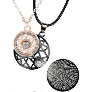 Unbranded (As show, One size) Sun and Moon Magnetic Couple Necklace, Projection Pendant Ne Unbranded (As show, One size) Sun and Moon Magnetic Couple Necklace, Projection Pendant Ne