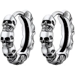 Unbranded (As show, One size) Men's Earring Skull Pendant/Creole Skull Steel/Gold Plat Unbranded (As show, One size) Men's Earring Skull Pendant/Creole Skull Steel/Gold Plat