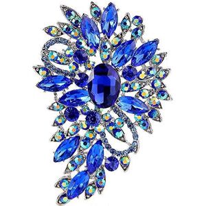 Unbranded (As show, One size) Flower Shape Brooch with Water Drop Style Delicate Glitzy Rh Unbranded (As show, One size) Flower Shape Brooch with Water Drop Style Delicate Glitzy Rh