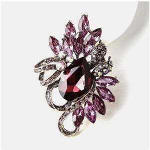 Unbranded (As show, One size) Flower Brooch Pin for Women Brides Created Crystal Brooch (P Unbranded (As show, One size) Flower Brooch Pin for Women Brides Created Crystal Brooch (P