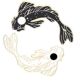 Unbranded (As show, One size) Enamel Lapel Brooches Pin Set, 2pcs Lovely Black and White F Unbranded (As show, One size) Enamel Lapel Brooches Pin Set, 2pcs Lovely Black and White F