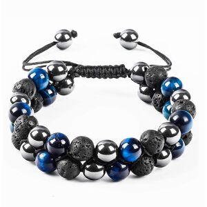 Unbranded (As show, One size) Natural Tiger Eye Bracelet Male 8mm Obsidian Bracelet Adjust Unbranded (As show, One size) Natural Tiger Eye Bracelet Male 8mm Obsidian Bracelet Adjust